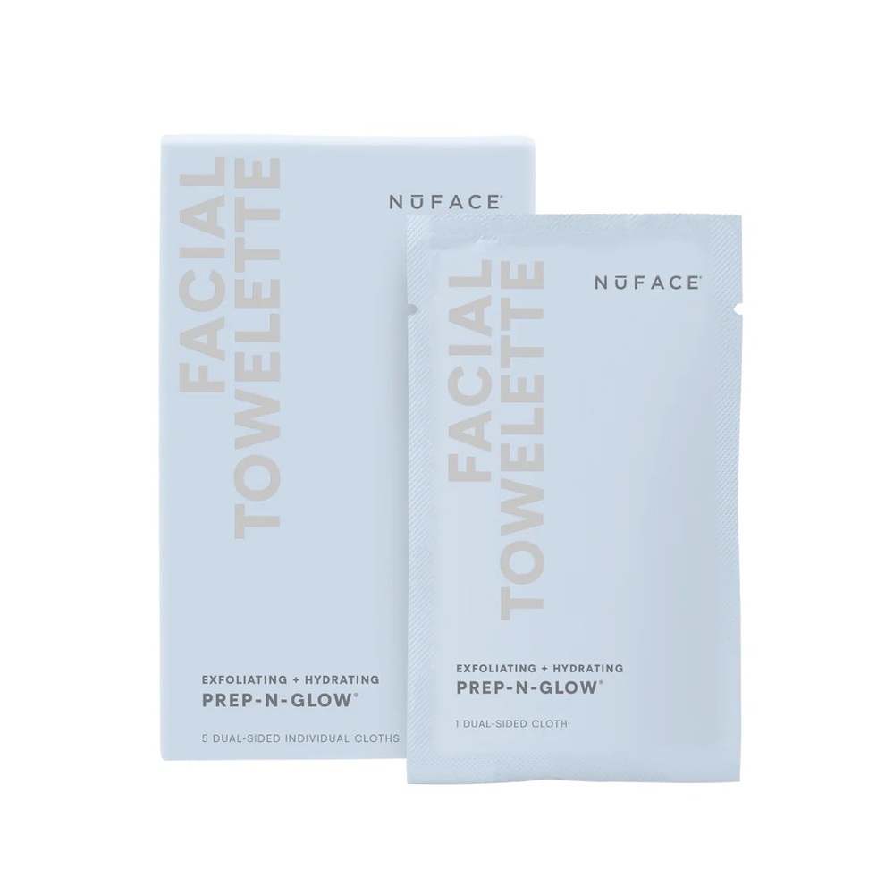 NuFace Prep-N-Glow®
Exfoliating & Hydrating Facial Wipes